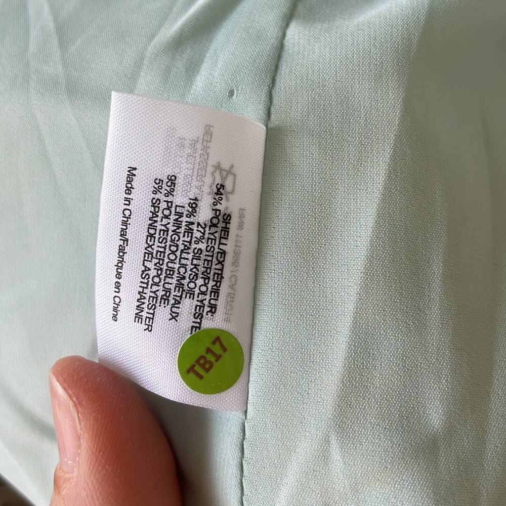 Tory Burch Gold/Mint Metallic Blazer Size 6 - Picture 12 of 13